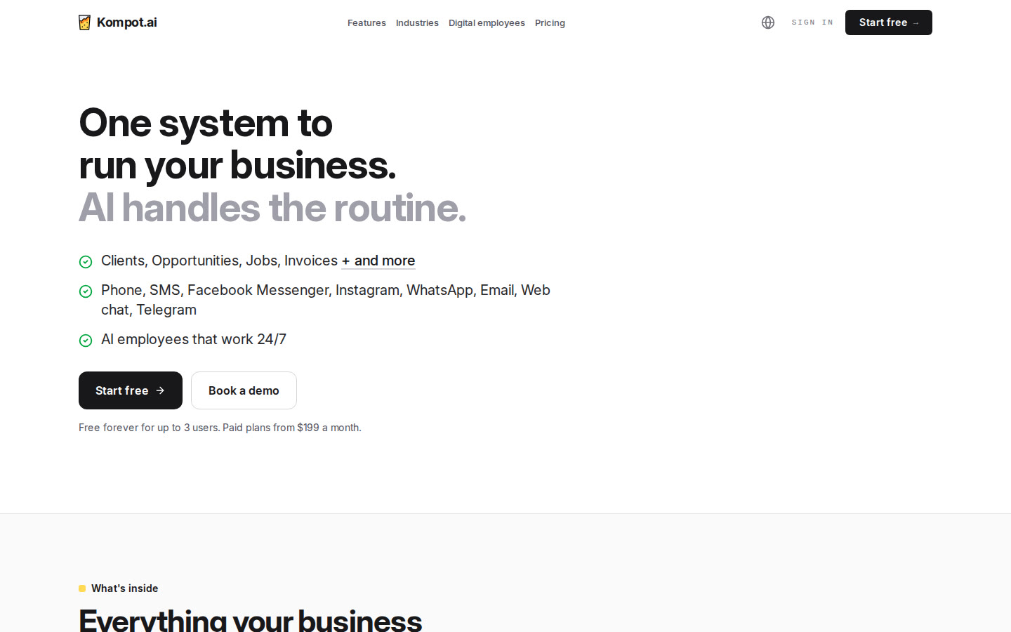 Kompot.ai — All-in-One Business Suite