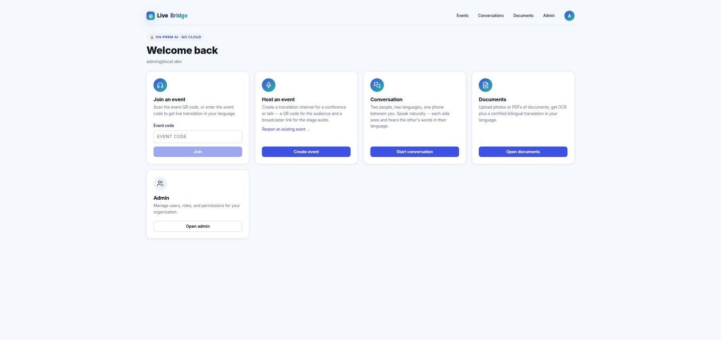 Live Bridge — Live Speech Translation